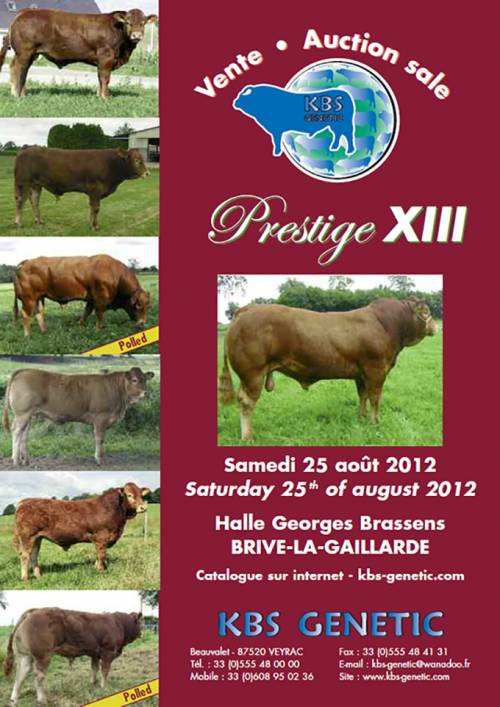 Prestige XIII Sale August 25th at Brive, France